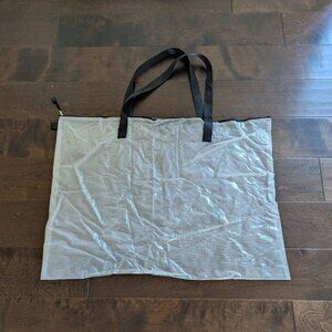 White Mesh Art Portfolio Bag  Poster & Painting Storage Case w/ Handle & Zipper